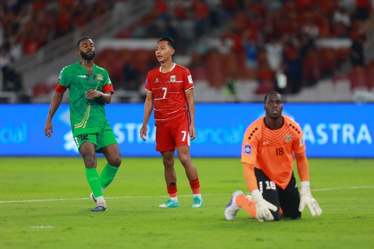 Selebrasi pemain Timnas Indonesia Beckham Putra setelah mencetak gol ke gawang Saint Kitts and Nevis pada laga FIFA Series 2026 di Stadion Gelora Bung Karno, Jakarta, Jumat (27/3/2026). Indonesia menang 4-0 atas Saint Kitts and Nevis.