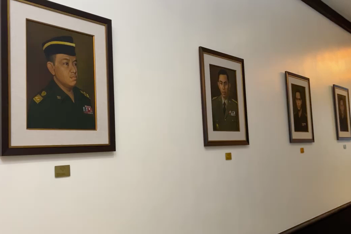 Lukisan para pahlawasan revolusi ditempatkan pada dinding Istana Negara, Ibu Kota Nusantara (IKN) sebagai bentuk penghormatan.