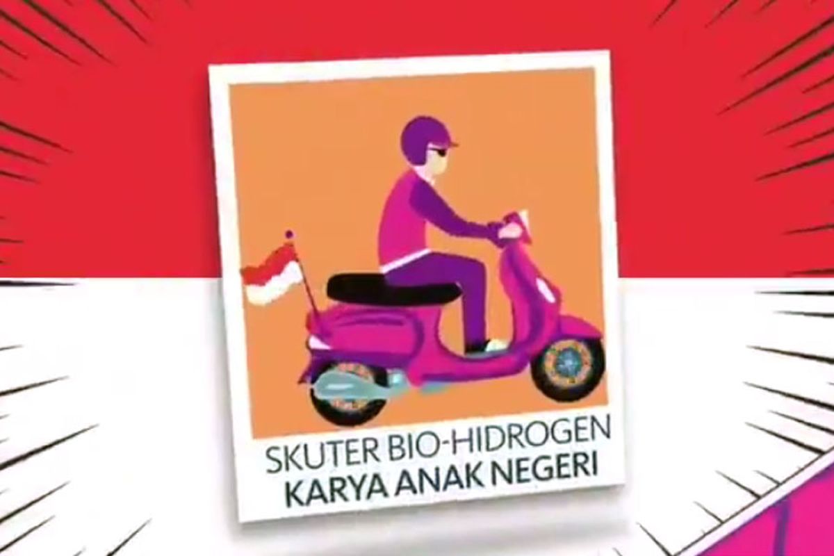 Konten video yang diunggah akun @lipiindonesia ke Twitter tentang skuter hidrogen buatan Lembaga Ilmu Pengetahuan Indonesia (LIPI).