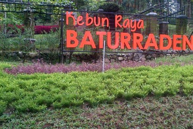 Kebun Raya Baturraden di kawasan wisata Baturaden, Purwokerto, Jawa Tengah