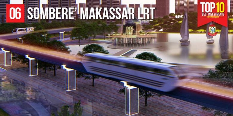 Sombere Makassar LRT menjadi 1 dari 10 investasi top yang dicanangkan Wali Kota Makassar Danny Pomanto di Festival F8 2018. 
