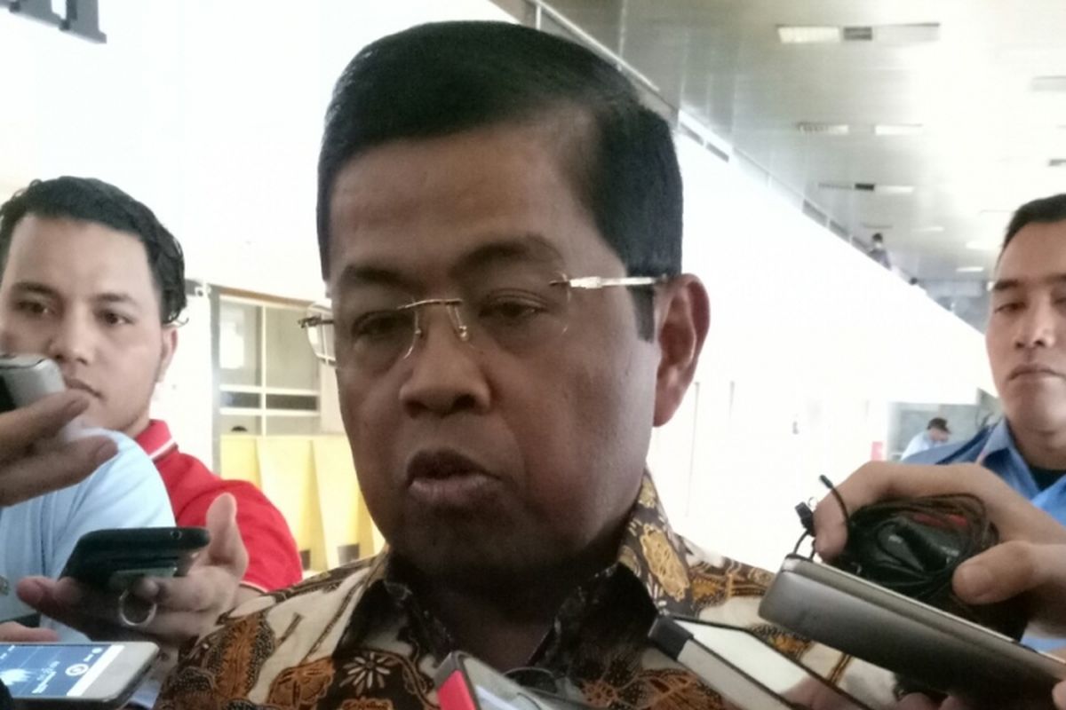 Sekjen Golkar Idrus Marham di Kompleks Parlemen, Senayan, Jakarta