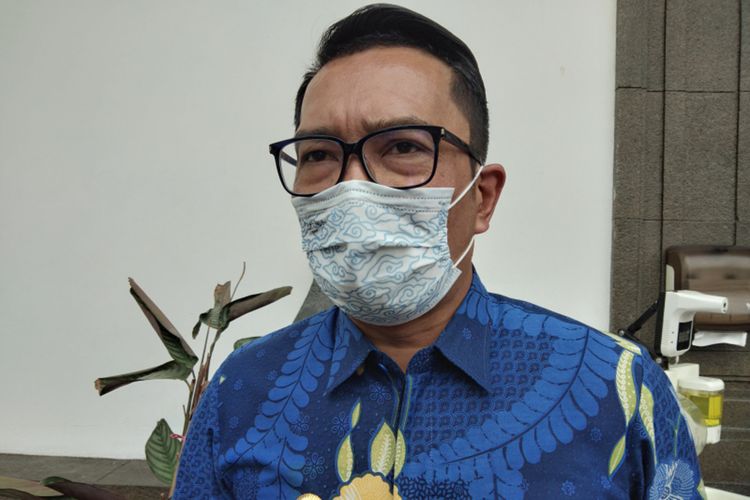 Gubernur Jawa Barat Ridwan Kamil saat ditemui di Gedung Sate, Kota Bandung, Senin (15/2/2021).