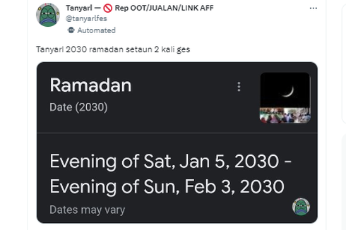 Umat Islam Sambut Dua Ramadhan di 2030, Dua Ramadhan serta Dua Lebaran di 2033