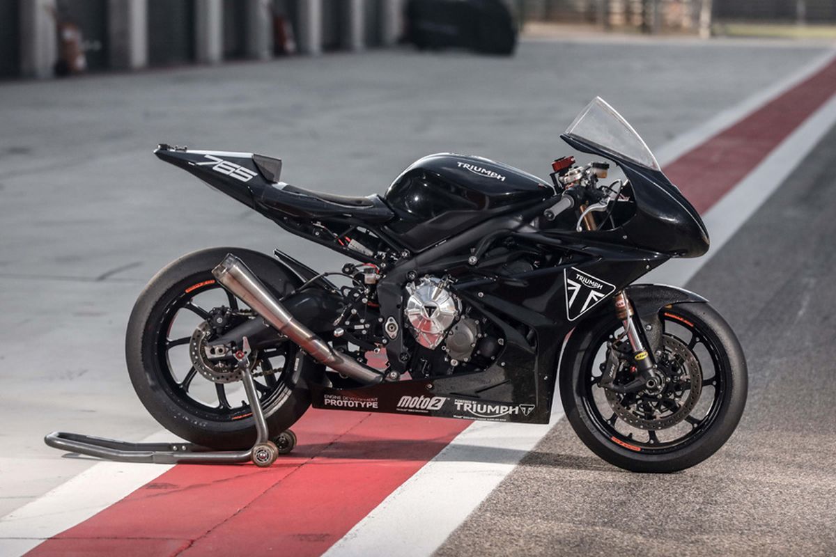 Prototipe dari Triumph untuk balap Moto2 2019.