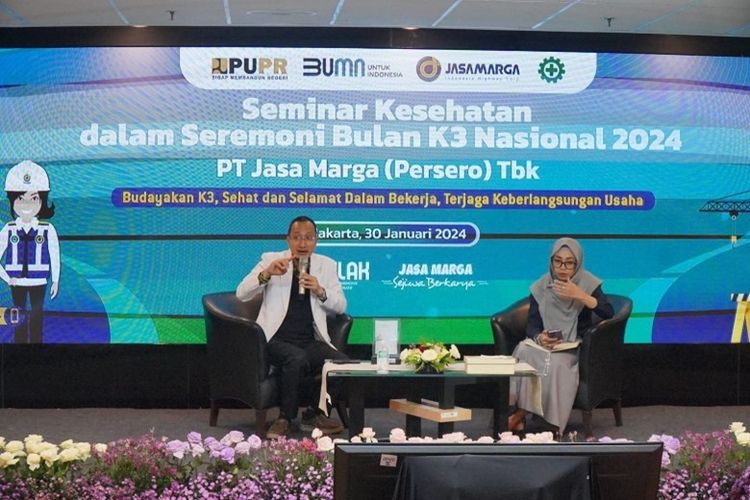 Pada sesi Seminar Kesehatan, Jasa Marga mengangkat topik ?Mengetahui dan Menyikapi Penyakit Metabolik di Era Digital dalam Resolusi Sehat 2024?.