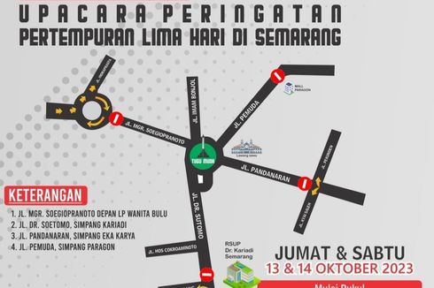 Mulai Hari ini Jalan Menuju Tugu Muda Semarang Bakal Ditutup hingga Besok, Warga Diminta Lewat Jalur Lain