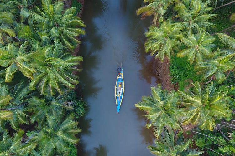 Suasana Kochi di Kerala, India.