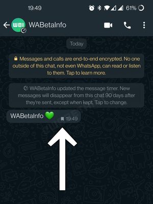 WhatsApp dilaporkan mengembangkan fitur baru yang memungkinkan penggunanya menyimpan pesan yang sudah hilang (Disappearing Message)