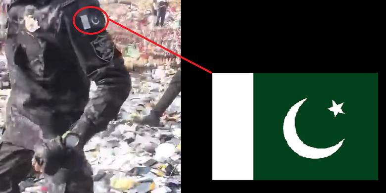Penelusuran Tim Cek Fakta Kompas.com menemukan bahwa pria-pria dalam video tersebut mengenakan seragam dengan bendera Pakistan.