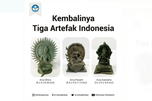 Penjelasan Kemendikbud soal Penemuan 3 Artefak Indonesia yang Digelapkan di AS