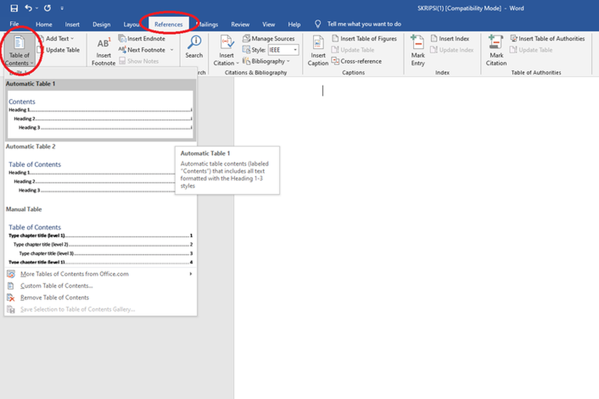 Cara Bikin Daftar Isi Otomatis di Microsoft Word