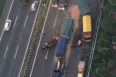 Dua Truk Terlibat Tabrakan di Tol Jakarta-Tangerang