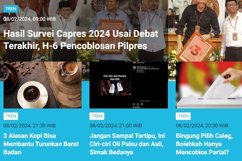 [POPULER TREN] Hasil Survei Elektabilitas Capres H-6 Sebelum Coblosan | Solusi jika Ditagih Pinjol padahal Tidak Utang