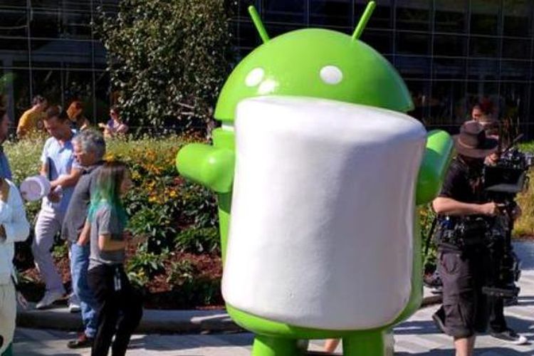 Patung Android Marshmallow di kantor Google