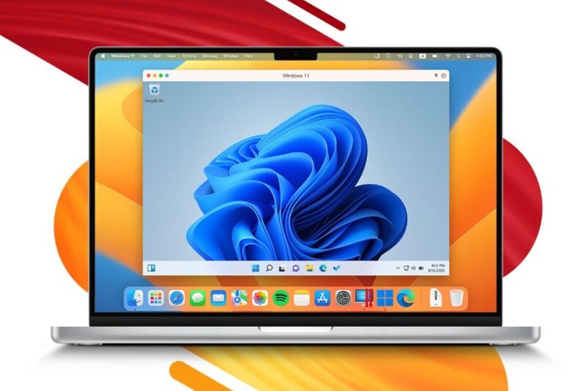Ilustrasi Windows 11 yang berjalan di Mac PC berbasis ARM via Parallel Desktop.