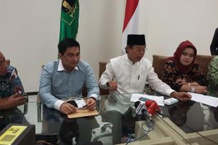 DPP PPP hasil Muktamar Jakarta, yang dipimpin oleh Djan Faridz, mengadakan konferensi pers di Kantor DPP PPP, Jakarta Pusat, Selasa (21/7/2015).