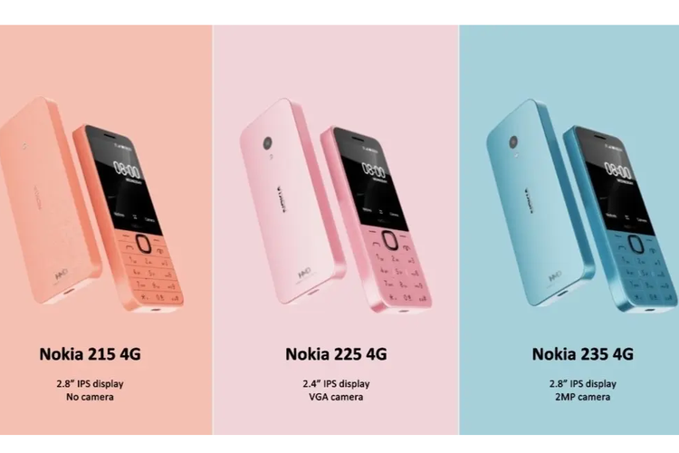 Nokia 215 4G, Nokia 225 4G, dan Nokia 235 4G meluncur di Kenya.