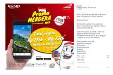 Sambut HUT RI, PT KAI Daop I Gelar Tiket Promo 12 KA ke Berbagai Kota