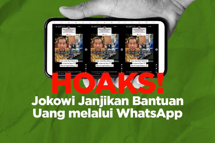HOAKS! Jokowi Janjikan Bantuan Uang melalui WhatsApp