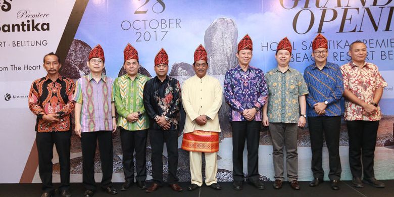 Hotel Santika Premiere Beach Resort Belitung yang resmi dibuka, Sabtu (28/10/2017). Hotel ini merupakan kerja sama bersama PT Talu Belitung Resort sebagai investor.