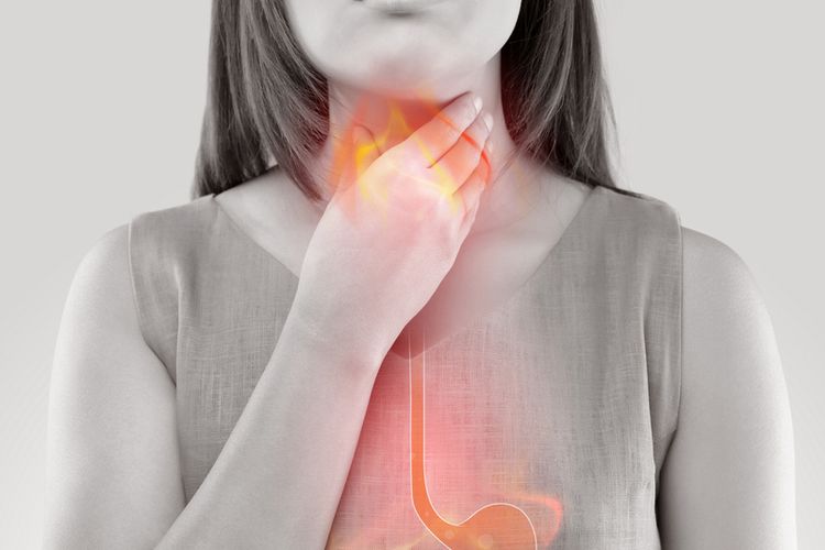 Ilustrasi masalah tenggorokan yang bisa menjadi tanda laryngopharyngeal reflux (LPR) dan gastroesophageal reflux disease (GERD).