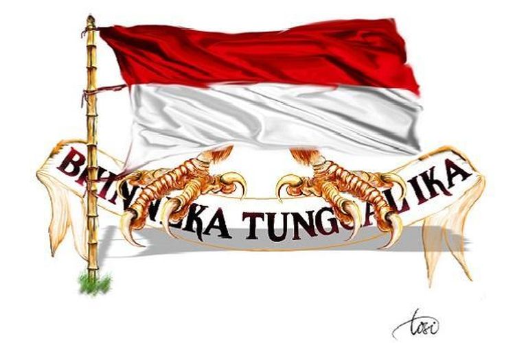 Ilustrasi Bhinneka Tunggal Ika, pluralisme dan persatuan