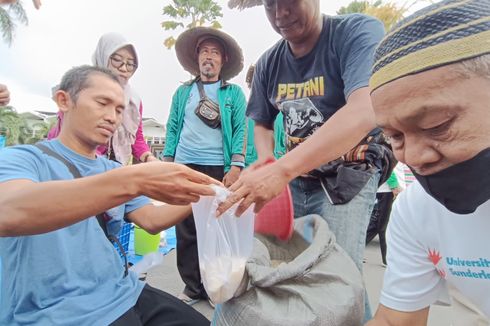 Petani Jember Demo Sambil Bagikan Beras, Minta Pupuk Subsidi Ditambah