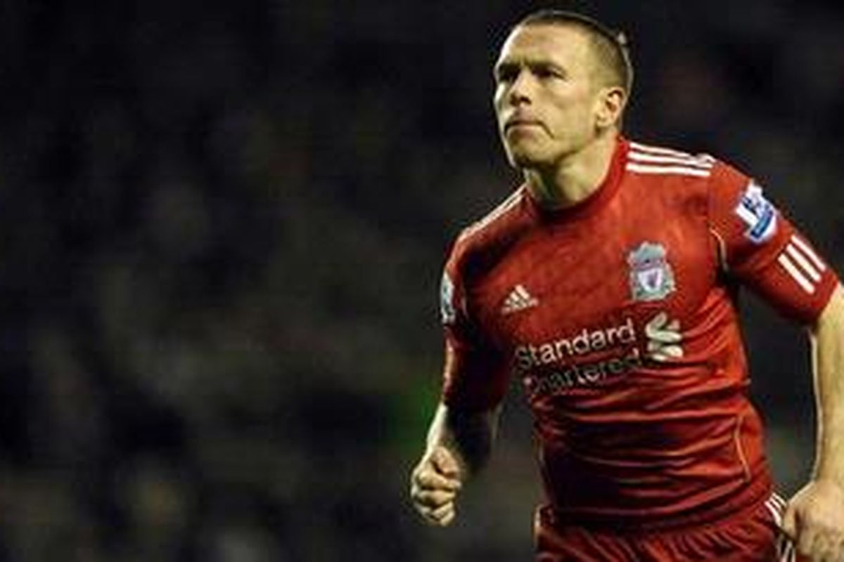 Penyerang Liverpool, Craig Bellamy. 