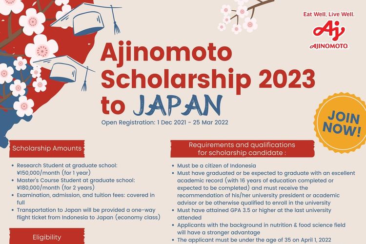 Ajinomoto Scholarship 2023