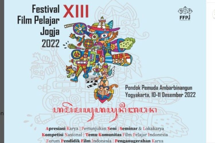 Festival Film Pelajar Jogja (FFPJ) yang bakal digelar secara luring di Pondok Pemuda Ambarbinangun, Kabupaten Bantul, Daerah Istimewa Yogyakarta (DIY) pada 10-11 Desember 2022.