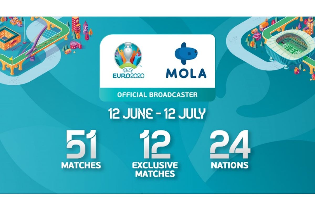 Mola akan menyiarkan seluruh pertandingan UEFA Euro 2020
