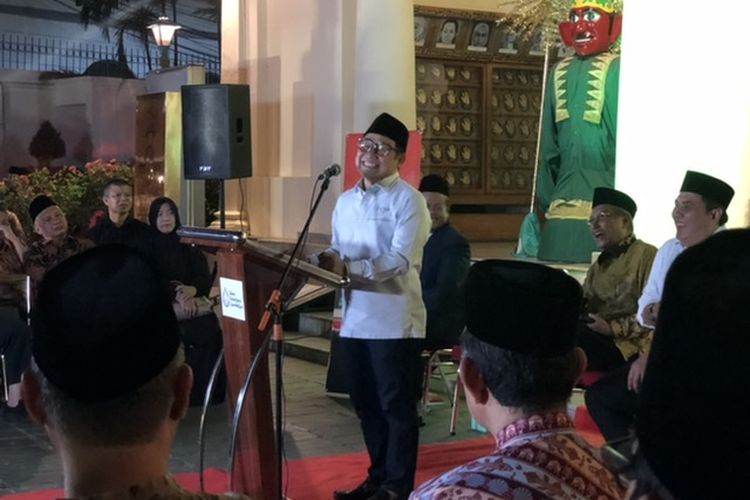Ketua Umum Partai Kebangkitan Bangsa (PKB) Muhaimin Iskandar di Gedung Joang 45, Menteng, Jakarta, Jumat (11/8/2023) malam.