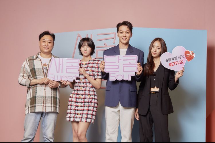 Cast film Sweet & Sour, Jang Ki-yong, Chae Soo-bin dan Krystal Jung (Dok. Netflix) 