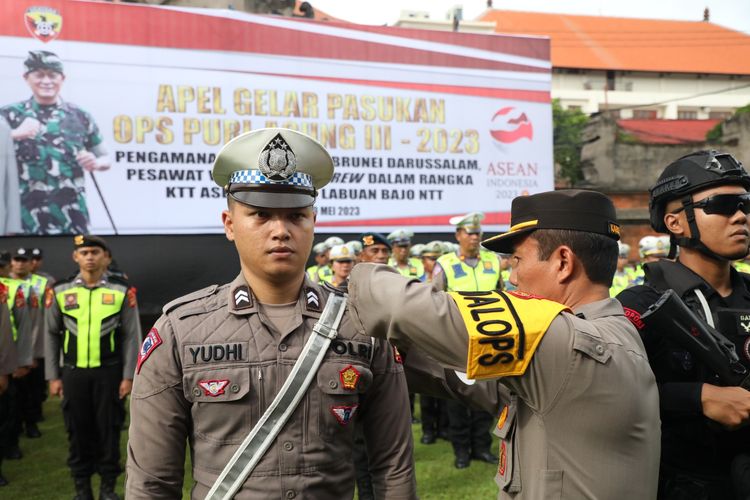 Apel gelar pasukan Ops Puri Agung III-2023 yang digelar Markas Polda Bali pada Selasa (9/5/2023). /Dok. Humas Polda Bali