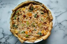 Cara Membuat Quiche Bayam, Pakai Kulit Pie Instan