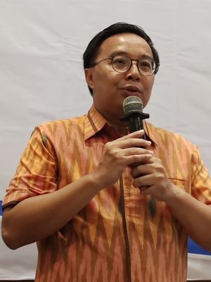 Bobby Rizaldi, Anggota Komisi I DPR RI Fraksi Golkar di diskusi tentang pajak Netflix di Jakarta, Kamis (16/1/2020).