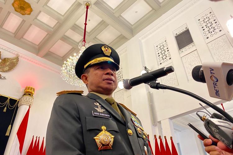 Panglima TNI Jenderal Agus Subiyanto di Istana Negara, Jakarta Pusat, Rabu (22/11/2023).