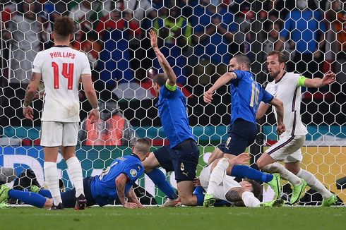 Bonucci Beraksi, Final Euro 2020 Italia Vs Inggris Lanjut ke Extra Time