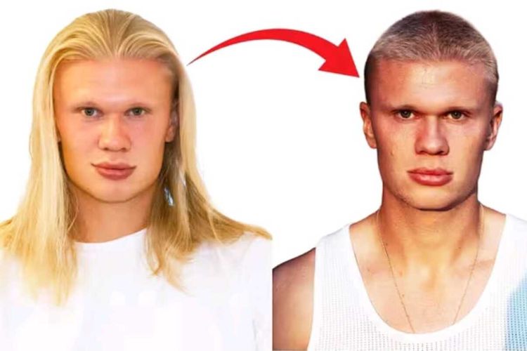  Erling Haaland Pangkas Rambut, Kini Tampil Segar dengan Buzz Cut