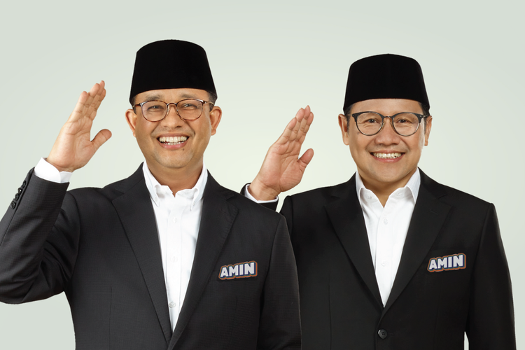 Pasangan Capres dan Cawapres nomor urut 1 Anies Baswedan dan Muhaimin Iskandar