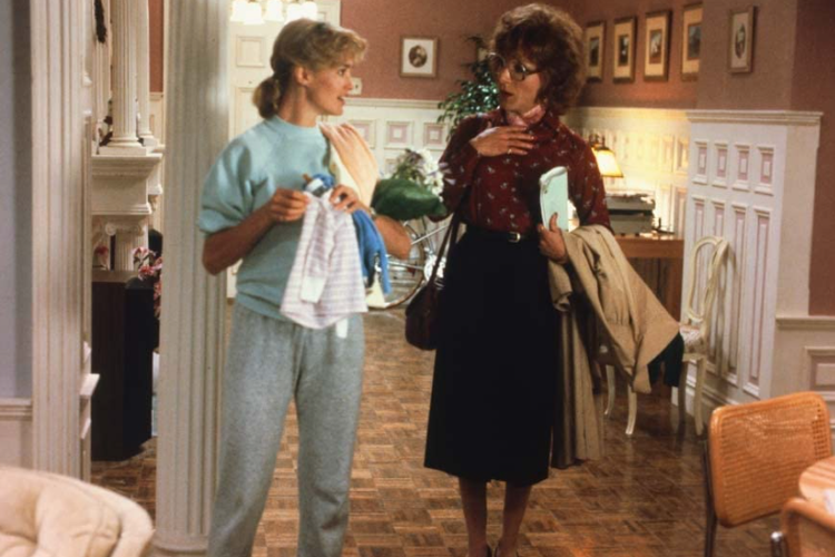 Jessica Lange dan Dustin Hoffman dalam Tootsie.