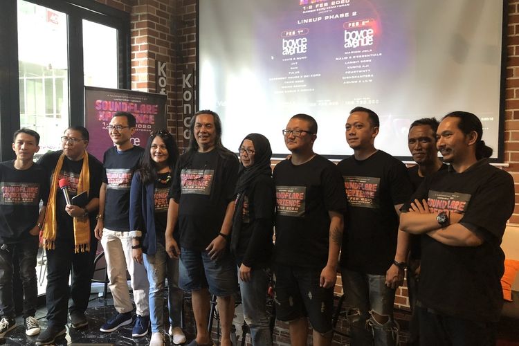 Para promotor Soud Flare Xperience saat dijumpai di kawasan Epicentrum, Jakarta Selatan, Kamis (26/12/2019). 