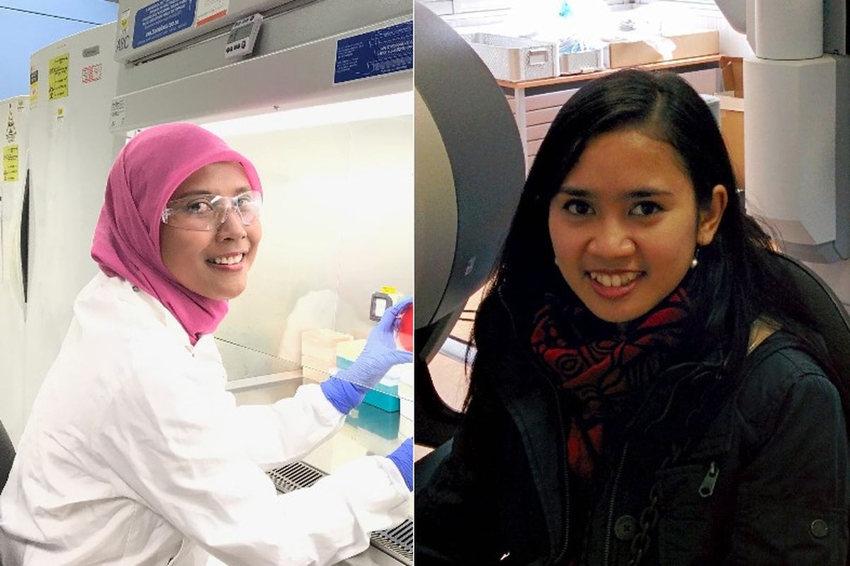 Dr Anggia Prasetyoputri MSc (kiri) dan Latifah Nurahmi MSc PhD (kanan)