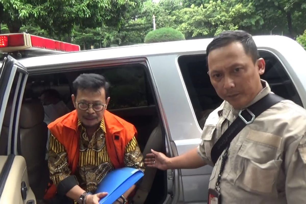Eks Mentan Syahrul Yasin Limpo tiba di Mapolda Metro Jaya, Senin (29/1/2024). 