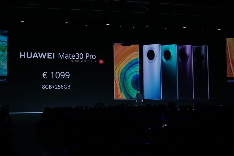 Huawei Mate 30 Pro diluncurkan di Jerman, Kamis (19/9/2019).