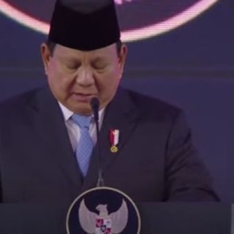 Presiden Prabowo Subianto saat acara peluncuran Danantara di Kompleks Istana Kepresidenan, Senin (24/2/2025).