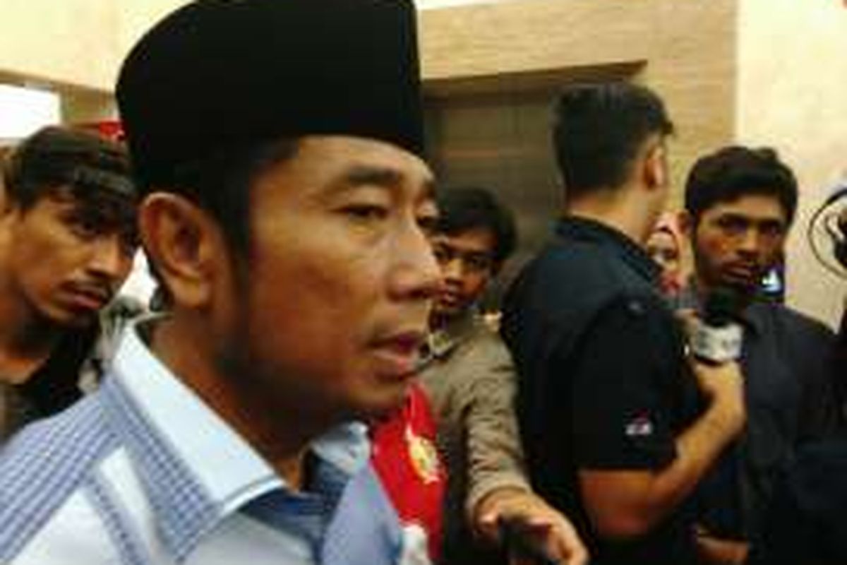 Politisi PPP Abraham Lulung Lunggana usai fit and proper test di DPP PDI-P, Menteng, Jakarta Pusat. Rabu (11/5/2016)