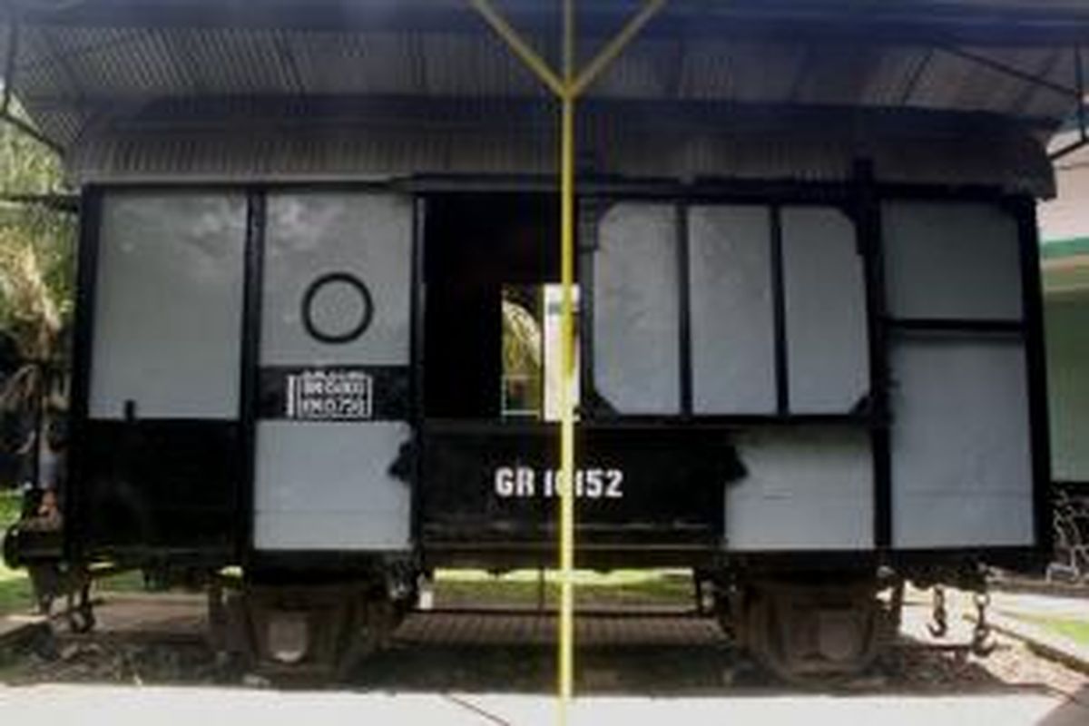 Gerbong Maut di Museum Brawijaya, Kota Malang, Jawa Timur.