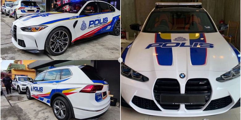 Kolase foto mobil-mobil mewah berlambang Polisi Diraja Malaysia (PDRM). Inspektur Jenderal Polisi AcrylSani bin Haji Abdullah Sani  menuturkan bahwa mobil-mobil mewah tersebut hanya untuk pengujian dan tidak dibeli untuk digunakan secara resmi saat ini.